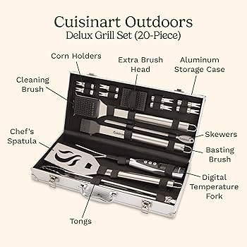 クイジナート デラックス グリル セット 20種 BBQ Cuisinart Deluxe Grill Set (20-Piece) | Cuisinart Grilling Tools and Sets